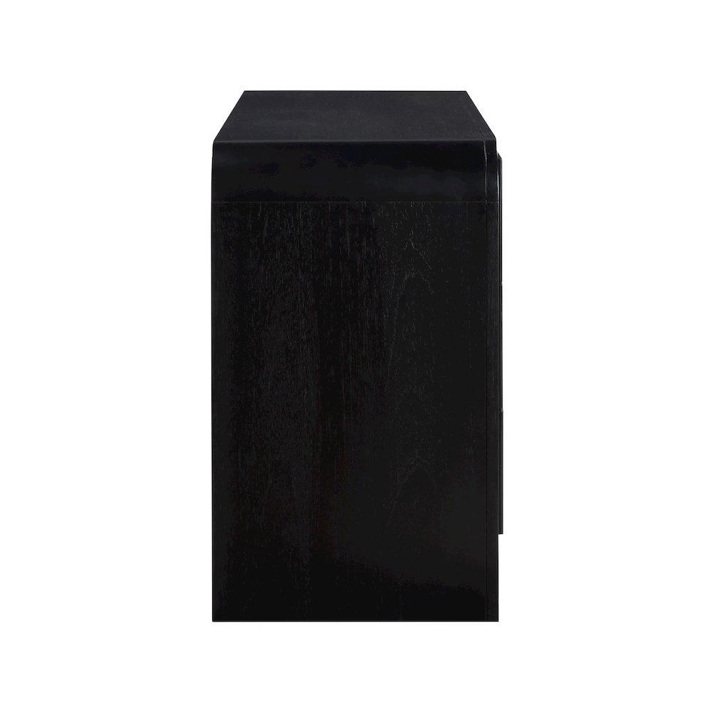 Fluted Black Dresser