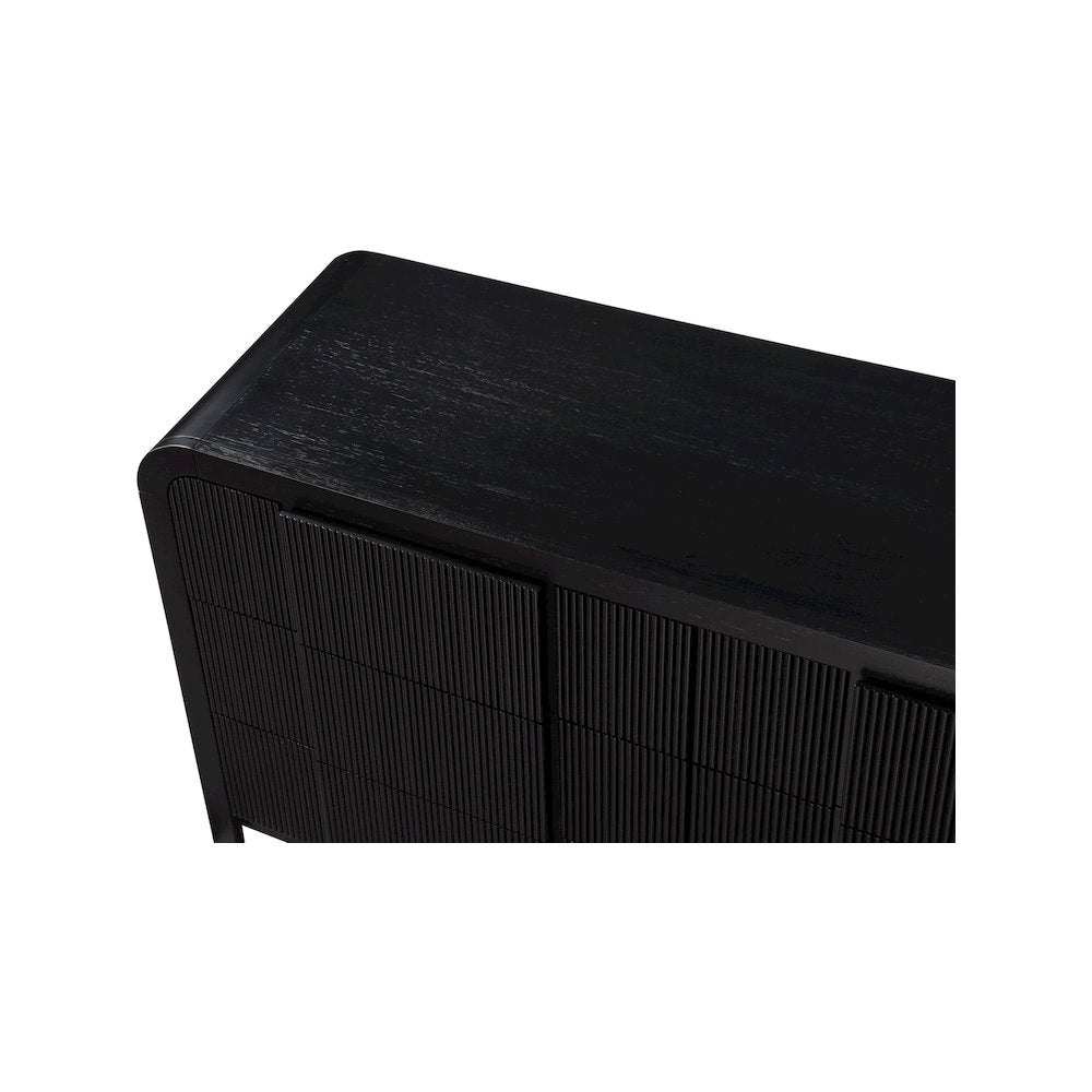 Fluted Black Dresser