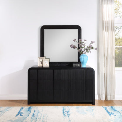 Fluted Black Mirror