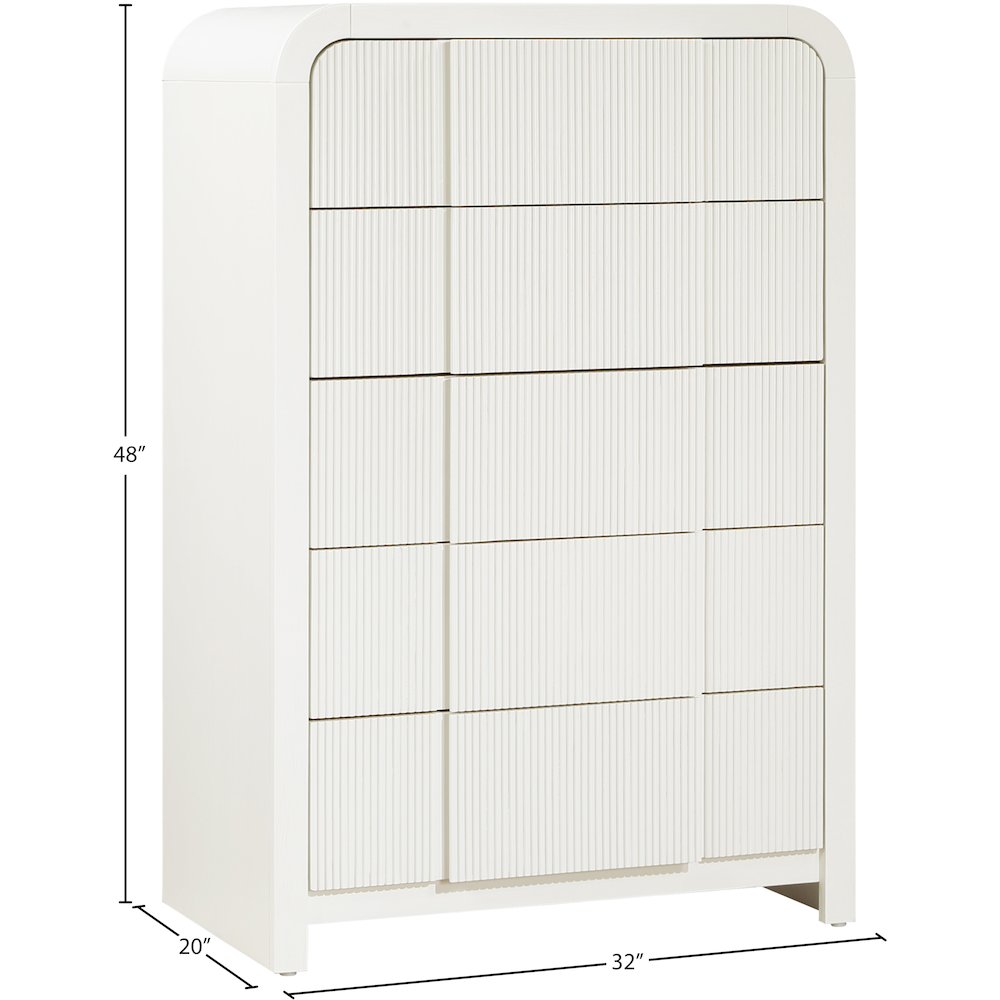 Fluted Cream Chest