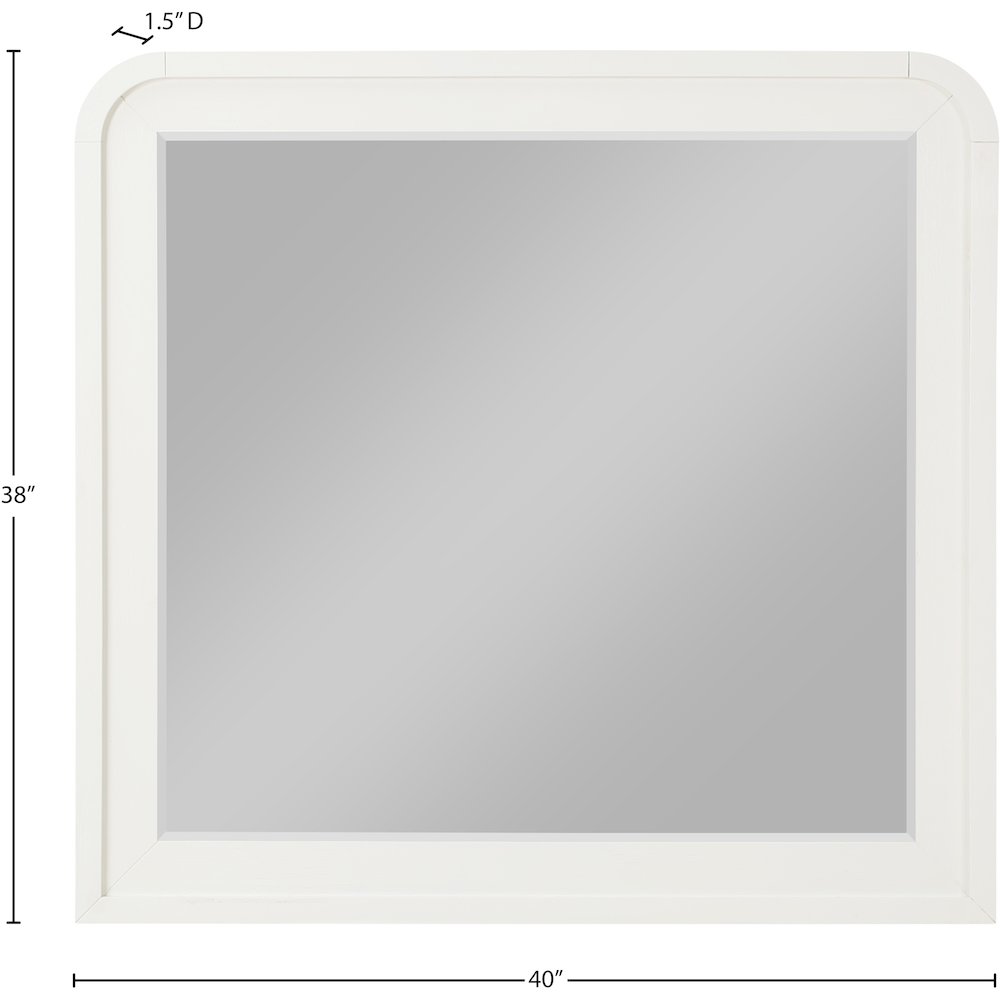 Fluted Cream Mirror