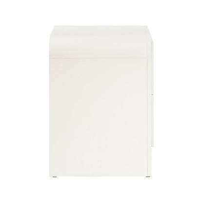 Fluted Cream Night Stand