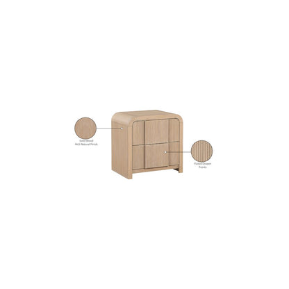 Fluted Natural Night Stand
