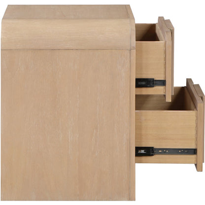 Fluted Natural Night Stand