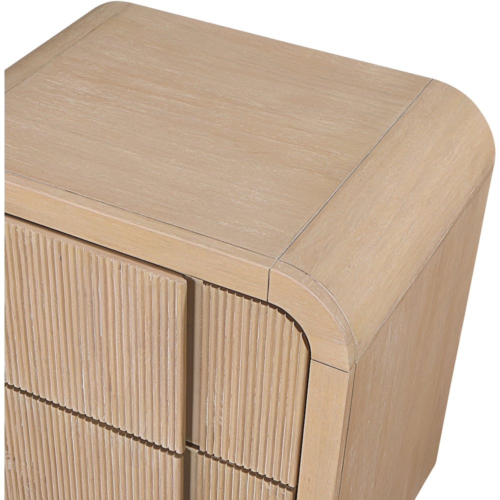 Fluted Natural Night Stand