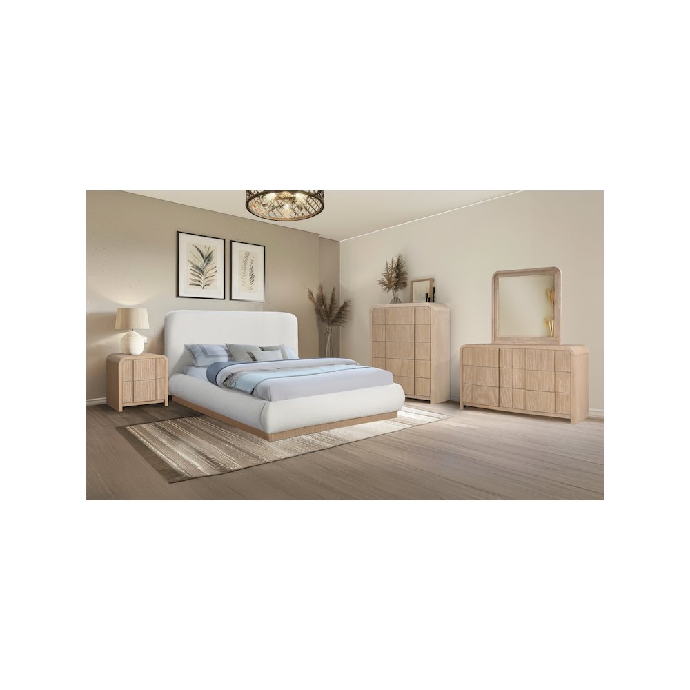 Fluted Natural Night Stand