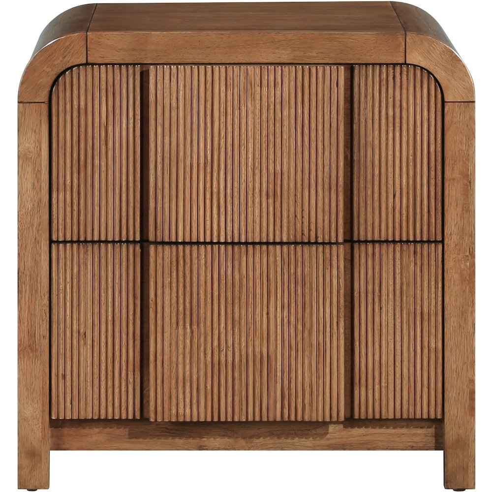 Fluted Walnut Night Stand