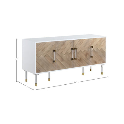 Jive White Lacquer Sideboard/Buffet