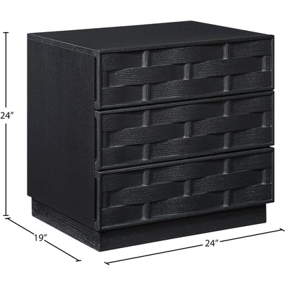 Weave Black Night Stand