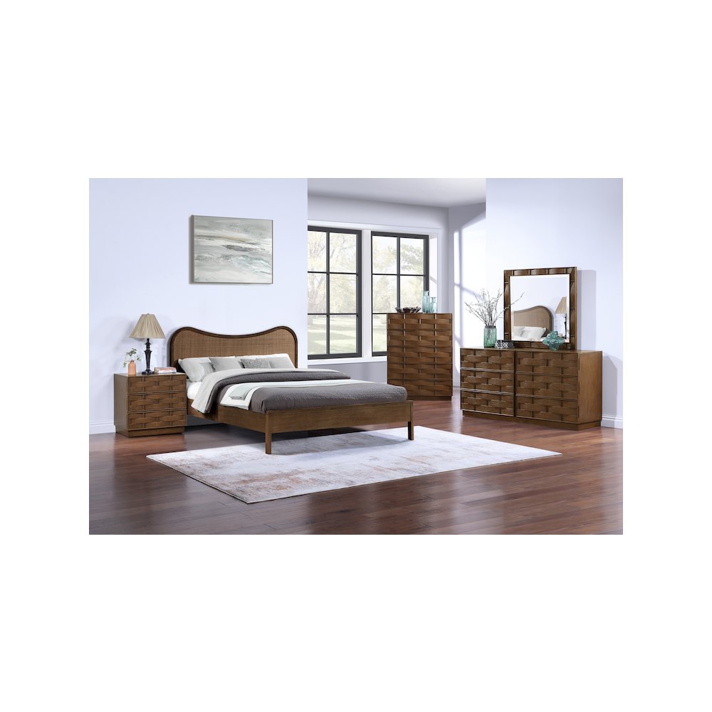 Weave Brown Night Stand