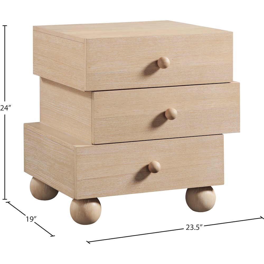 Askew Natural Night Stand