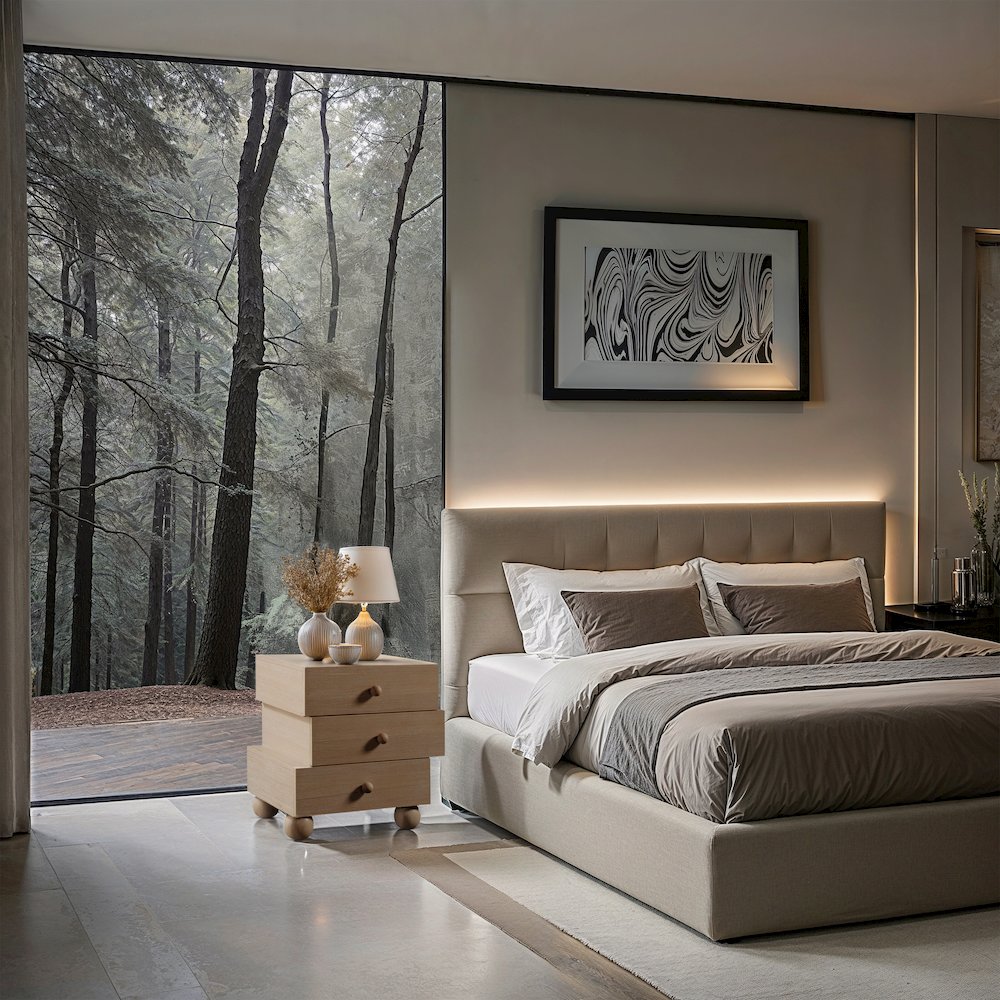 Askew Natural Night Stand