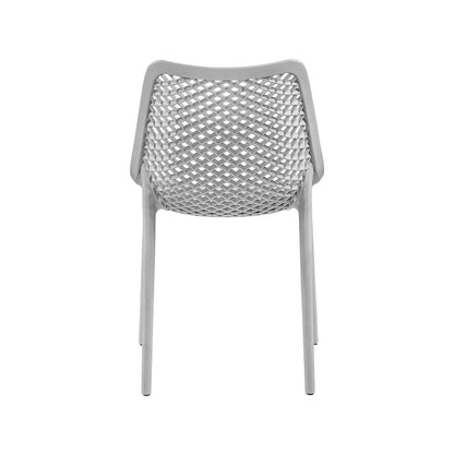Mykonos Grey Outdoor Patio Dining Chair, Set of 4