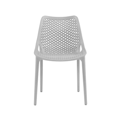 Mykonos Grey Outdoor Patio Dining Chair, Set of 4