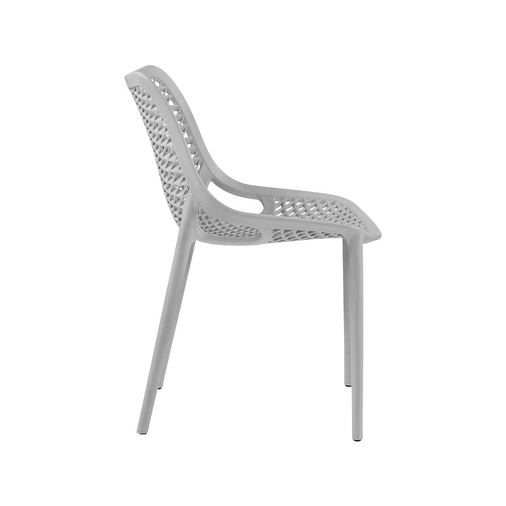 Mykonos Grey Outdoor Patio Dining Chair, Set of 4