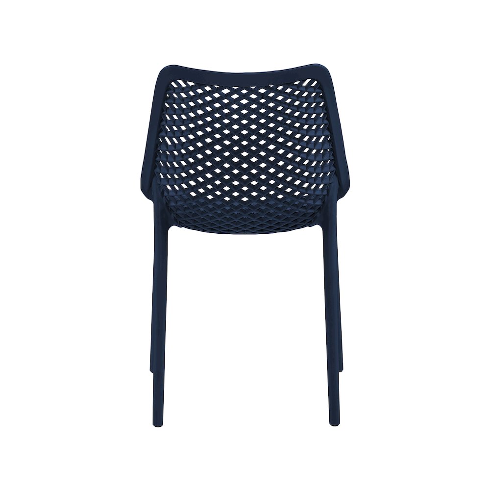 Mykonos Navy Outdoor Patio Dining Chair, Set of 4