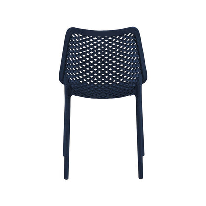 Mykonos Navy Outdoor Patio Dining Chair, Set of 4