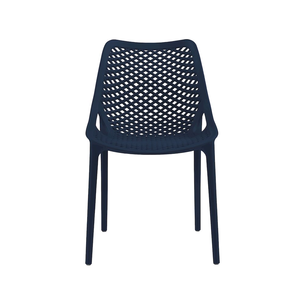Mykonos Navy Outdoor Patio Dining Chair, Set of 4