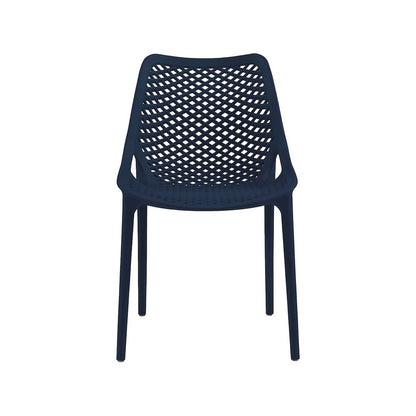 Mykonos Navy Outdoor Patio Dining Chair, Set of 4