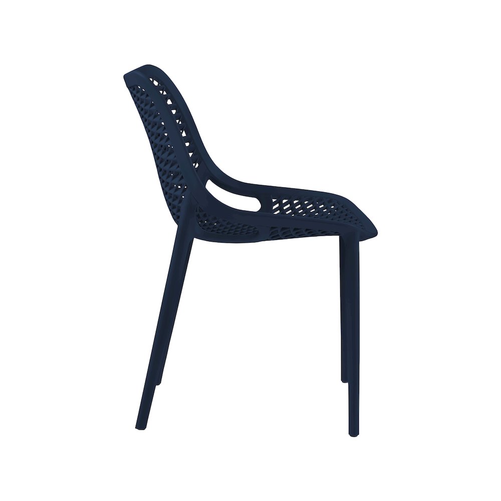Mykonos Navy Outdoor Patio Dining Chair, Set of 4