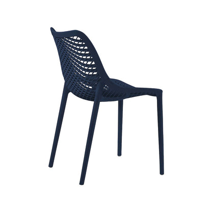 Mykonos Navy Outdoor Patio Dining Chair, Set of 4
