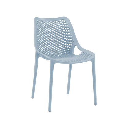 Mykonos Sky Blue Outdoor Patio Dining Chair, Set of 4
