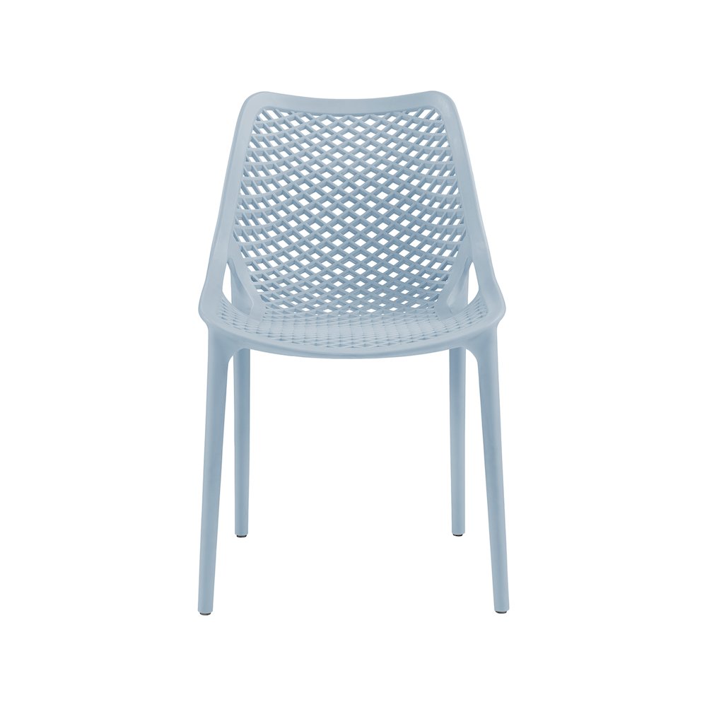 Mykonos Sky Blue Outdoor Patio Dining Chair, Set of 4