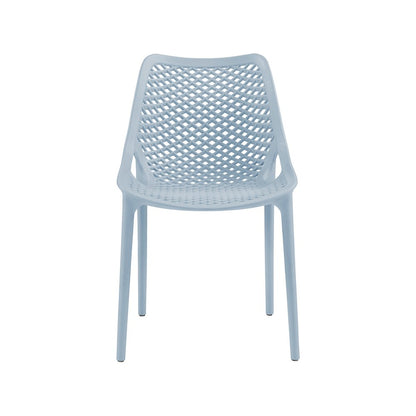 Mykonos Sky Blue Outdoor Patio Dining Chair, Set of 4