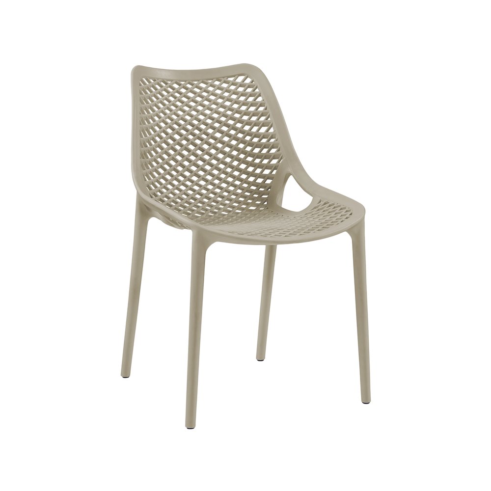 Mykonos Taupe Outdoor Patio Dining Chair, Set of 4