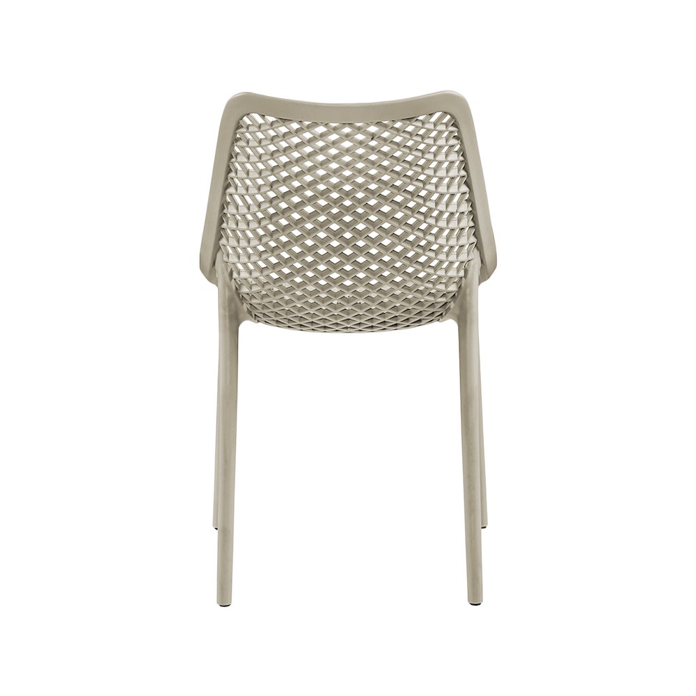 Mykonos Taupe Outdoor Patio Dining Chair, Set of 4