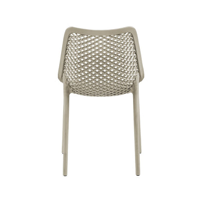Mykonos Taupe Outdoor Patio Dining Chair, Set of 4