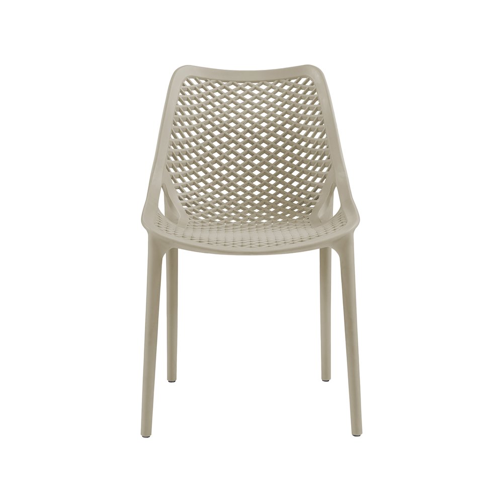 Mykonos Taupe Outdoor Patio Dining Chair, Set of 4
