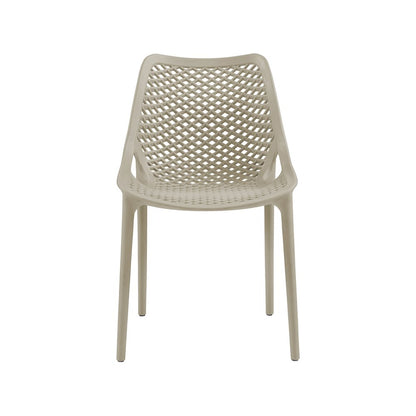 Mykonos Taupe Outdoor Patio Dining Chair, Set of 4