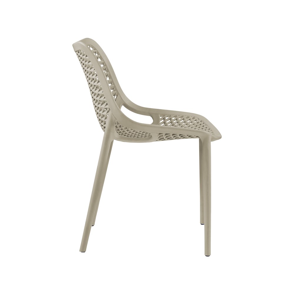 Mykonos Taupe Outdoor Patio Dining Chair, Set of 4