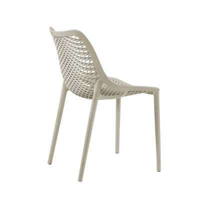 Mykonos Taupe Outdoor Patio Dining Chair, Set of 4