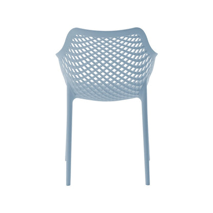 Mykonos Sky Blue Outdoor Patio Dining Chair, Set of 4