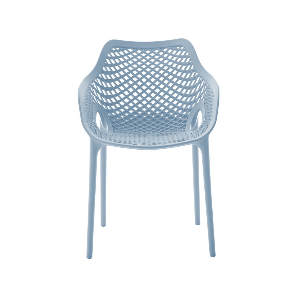 Mykonos Sky Blue Outdoor Patio Dining Chair, Set of 4