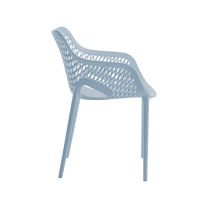 Mykonos Sky Blue Outdoor Patio Dining Chair, Set of 4