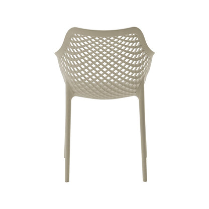 Mykonos Taupe Outdoor Patio Dining Chair, Set of 4