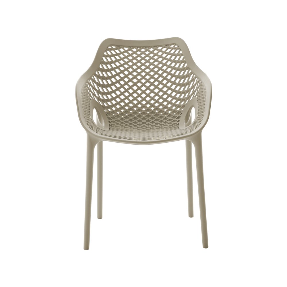 Mykonos Taupe Outdoor Patio Dining Chair, Set of 4