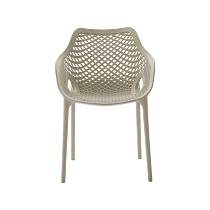 Mykonos Taupe Outdoor Patio Dining Chair, Set of 4