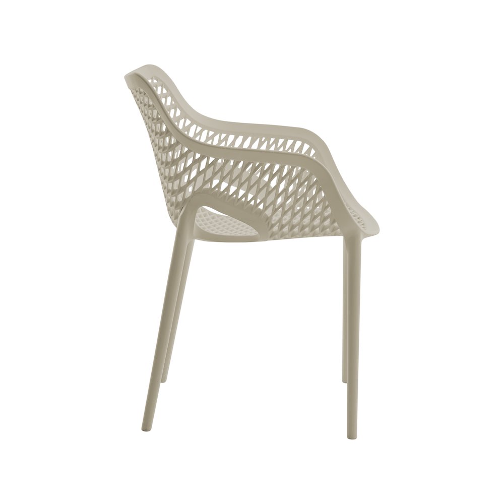 Mykonos Taupe Outdoor Patio Dining Chair, Set of 4