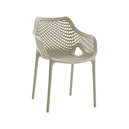 Mykonos Taupe Outdoor Patio Dining Chair, Set of 4