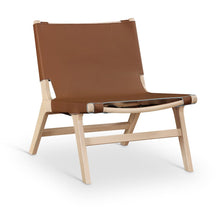 Rawlins Cognac Vegan Leather Upholstered Accent Chair