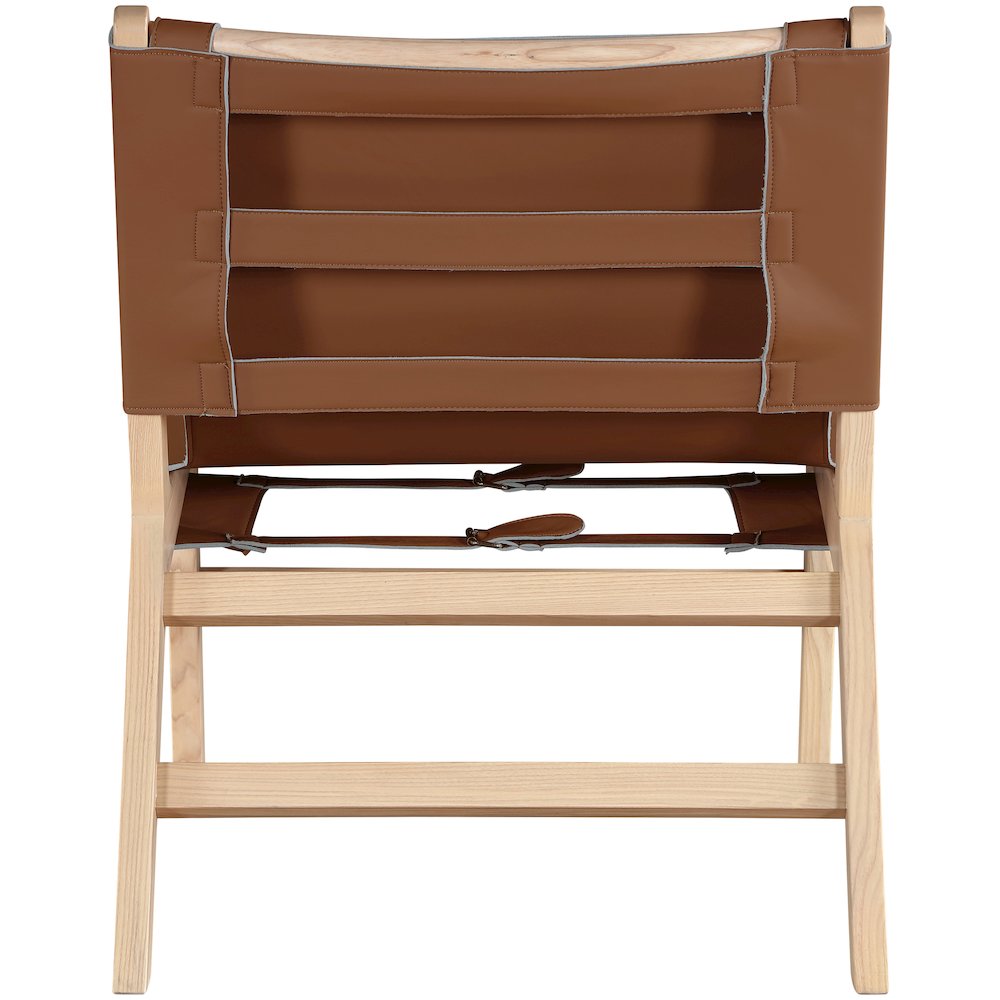Rawlins Cognac Vegan Leather Upholstered Accent Chair
