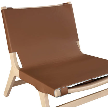 Rawlins Cognac Vegan Leather Upholstered Accent Chair