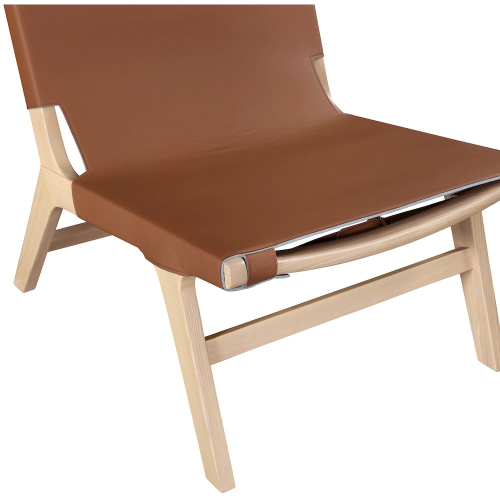 Rawlins Cognac Vegan Leather Upholstered Accent Chair