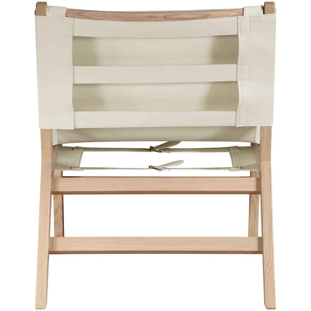 Rawlins Cream Vegan Leather Upholstered Accent Chair