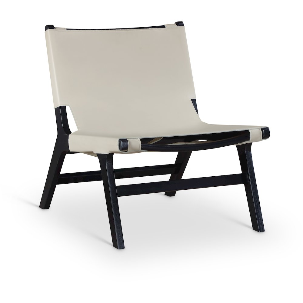 Rawlins Beige Vegan Leather Upholstered Accent Chair