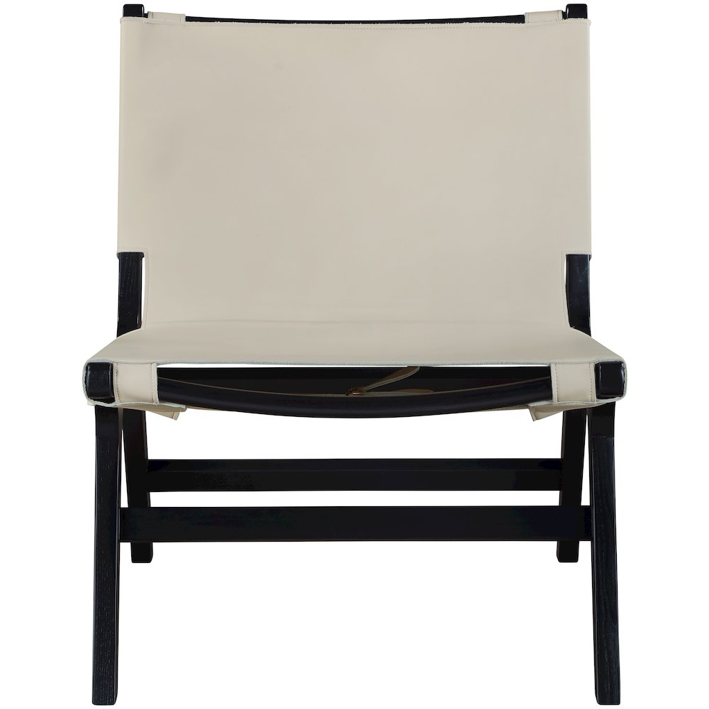 Rawlins Beige Vegan Leather Upholstered Accent Chair